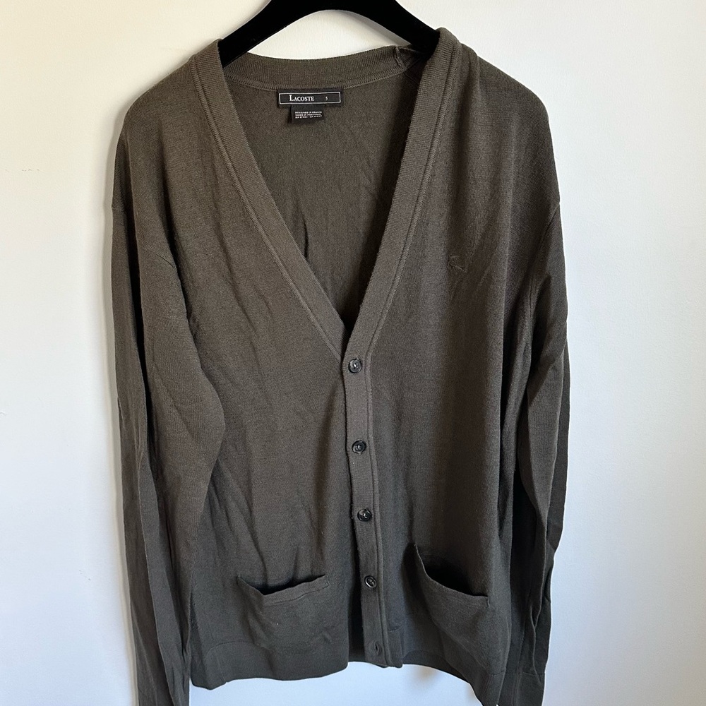Men’s Lacoste Wool Cardigan - Size 5